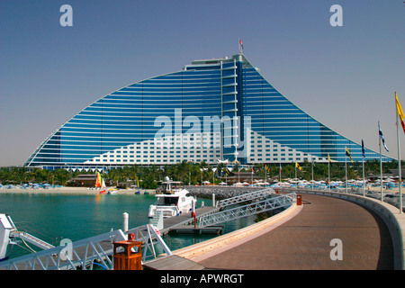 Jumeirah Beach Hotel und Resort, Dubai, Vereinigte Arabische Emirate Stockfoto