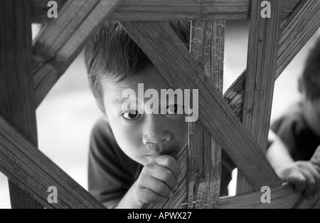 Ein Flüchtling im Mae La Camp in Thailand Stockfoto