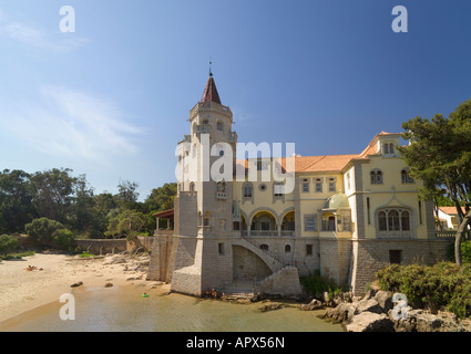 Portugal, die Küste von Lissabon, Cascais, der Palácio dos Condes de Castro Guimarães museum Architektur aus dem 19. Jahrhundert in verschiedenen Stilen Stockfoto