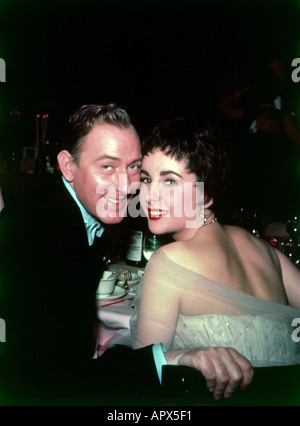 ELIZABETH TAYLOR mit zweiter Ehemann Michael Wilding Stockfoto