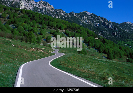 Mountain Road, Monte Baldo-Lago di Garda-Italien Stockfoto