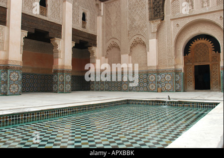 Merdersa Moschee Ibn Ben Youssef theologische Hochschule Marrakesch Marokko Stockfoto