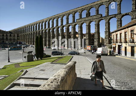 Römische Aquädukt in Segovia, Spanien Stockfoto