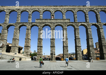 Römische Aquädukt in Segovia, Spanien Stockfoto