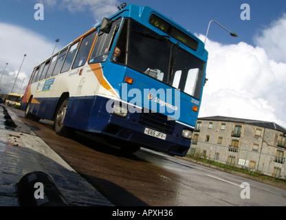 Stagecoach-Bus in die Stadt von Newport South Wales UK 2005 Stockfoto