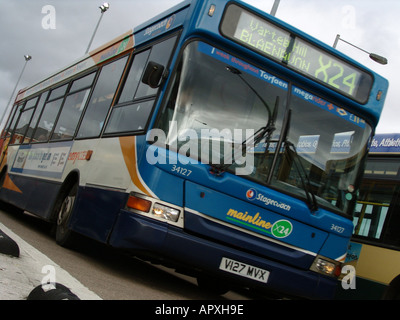 Stagecoach-Bus in die Stadt von Newport South Wales UK 2005 Stockfoto