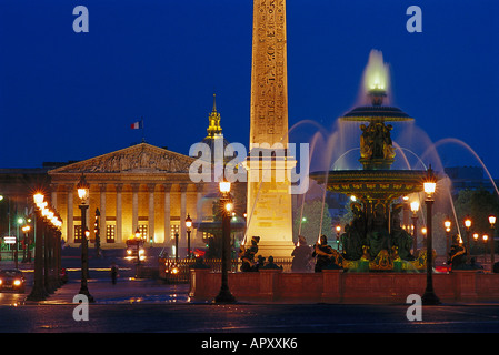 Platz De La Concorde, Nationalversammlung Nationale Paris, France Stockfoto