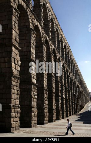 Römische Aquädukt in Segovia, Spanien Stockfoto