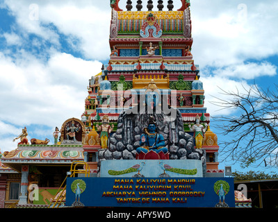 Medine Mauritius tamilische Hindu-Tempel für Zuckerrohr Arbeiter tantrischen de Maha Kali Tookay Tempel Stockfoto