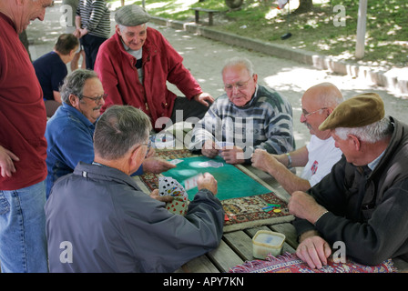 Kartenspiel Franzosen Stockfoto