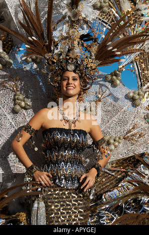 Königin Karnevalsumzug auf dem Jahrmarkt 2008 Las Palmas auf Gran Canaria auf den Kanarischen Inseln Stockfoto