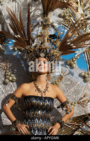 Königin Karnevalsumzug auf dem Jahrmarkt 2008 Las Palmas auf Gran Canaria auf den Kanarischen Inseln Stockfoto