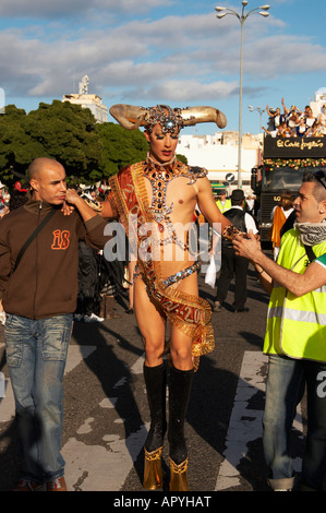 Drag Queen 2008 Las Palmas Carnaval auf Gran Canaria auf den Kanarischen Inseln Stockfoto