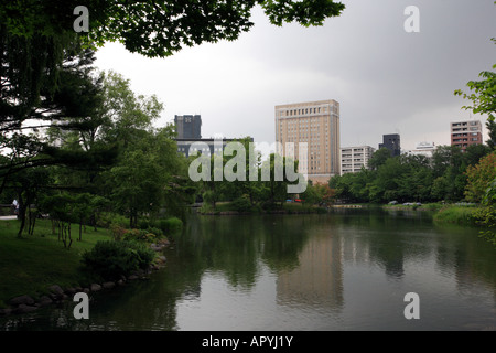 Stadtansicht von Nakajima Park Sapporo Japan Stockfoto