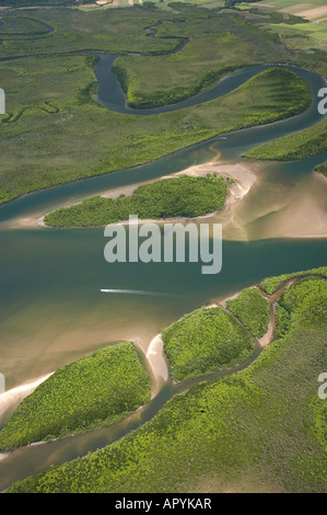 Daintree River Daintree National Park World Heritage Area North Queensland Australien Antenne Stockfoto