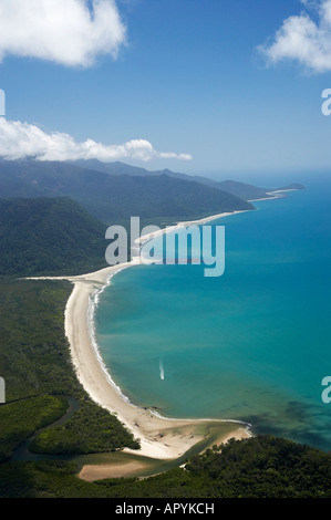 Alexandra Bay und Thornton Strand Daintree National Park World Heritage Gebiet North Queensland Australien Antenne Stockfoto