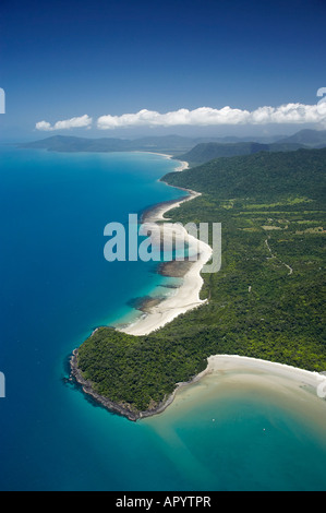 Cape Tribulation Daintree National Park World Heritage Bereich North Queensland Australien Antenne Stockfoto