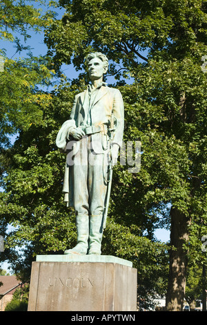 ILLINOIS Dixon Lincoln-Statue, die Abraham Lincoln Hauptmann 23 Jahre in der Armee Bildhauer Leonard Crunelle Stockfoto