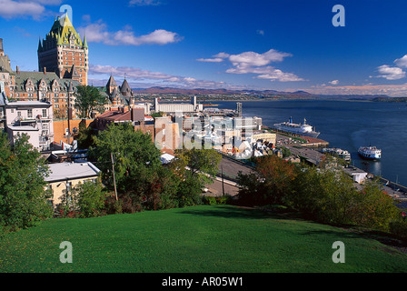 Blick von Zitadelle, St. Lawrence River, Quebec Stadt, Quebec, Kanada Stockfoto