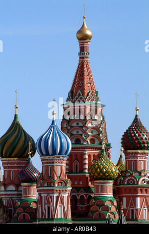 Roter Platz Moskau Russland St Basils Kathedrale Stockfoto