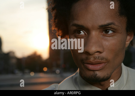 Schuss in den Kopf der afrikanischen Amerikaner Stockfoto