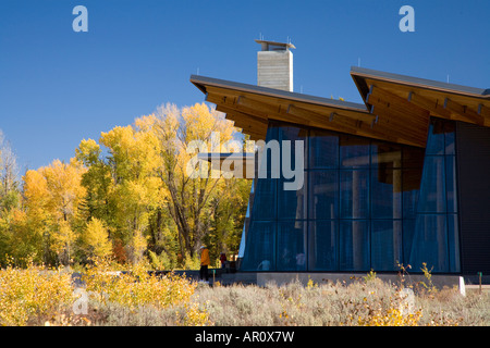 Neues Besucherzentrum in Grand Teton Nationalpark, Wyoming Stockfoto