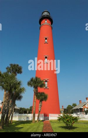 Leuchtturm von Ponce de Leon Inlet, in Florida, Daytona Beach, Florida, USA am höchsten Stockfoto