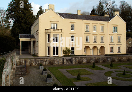 Aberglasney Haus und Kloster Gärten in Tywi Tal Carmarthenshire Wales UK Winter-Szene Stockfoto