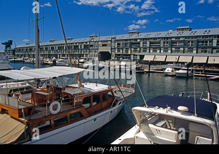 Finger Wharf Woolloomooloo Bay, Sydney, New South Wales, Australien Stockfoto