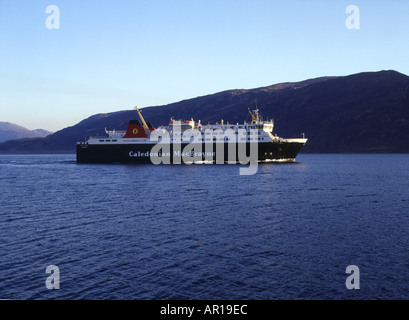 Dh Loch Broom ULLAPOOL ROSS CROMARTY Insel Lewis Caledonian MacBrayne Schottland Fähren abfliegenden Verkehr Stockfoto