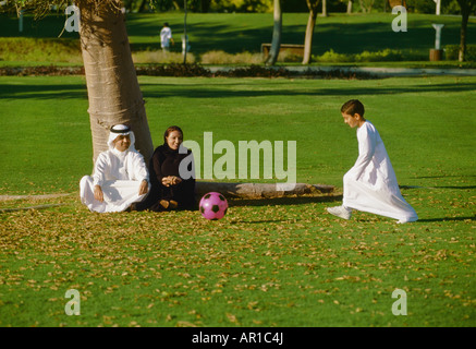 Familie im park Stockfoto