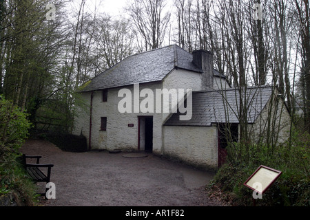 Museum der Walisischen Leben Melin Bompren Maismühle Cross Inn Ceredigion gebaut 1852 53 Re an St Ffagans 1977 errichtet. Stockfoto