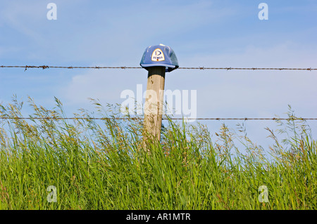 Hut auf einem Pfosten Stockfoto