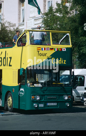 Cadiz Touristen Bus, Cadiz, Spanien Stockfoto