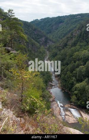 Tallulah Schlucht Blick flussabwärts von State Park Stockfoto