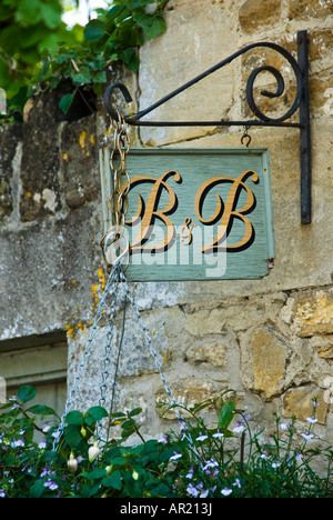 Romantischen schmiedeeisernen Bed And Breakfast in Zeichen Stockfoto