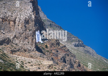 Kloster Chossowiotissa, Amorgos Kykladen, Griechenland Stockfoto