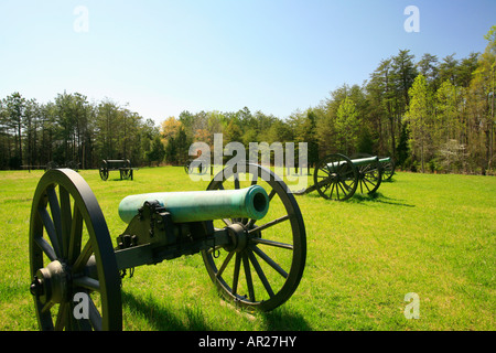 Kanonen auf der Hazel Grove, Fredericksburg & Spotsylvania Schlachtfeldern Memorial National Military Park Stockfoto