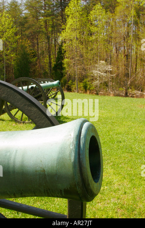 Kanonen auf der Hazel Grove, Fredericksburg & Spotsylvania Schlachtfeldern Memorial National Military Park Stockfoto