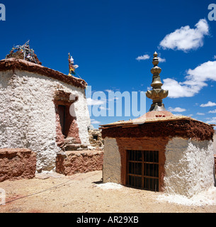 Kloster in der Nähe der Heiligen See Manasarover Westtibet Asiens Stockfoto