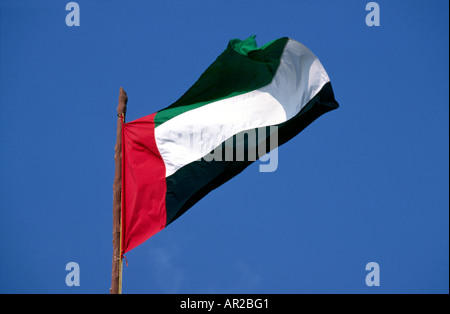 Dubai Vereinigte Arabische Emirate-Flagge Stockfoto