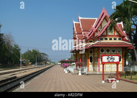 Der Royal Pavilion of the Railway Station in Hua Hin, Thailand Stockfoto