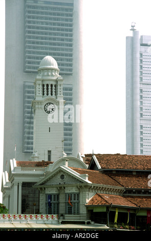 Singapur-Singapur-Kricket-Verein Uhrturm Stockfoto