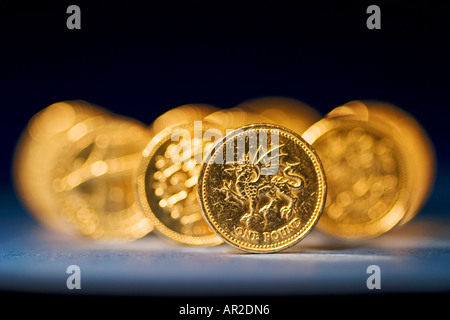 Britische Pfund-Münzen Stockfoto