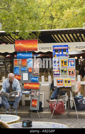 Künstler am Montmartre, Frankreich, Paris Stockfoto