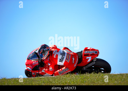 Carlos Checa Spanien Marlboro Ducati Polini Australian Grand Prix Phillip Island Moto GP 2005 Motorcyle Rennen Australien Stockfoto