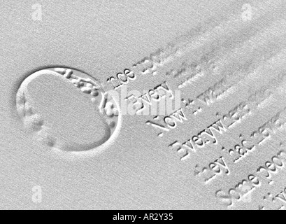 Once upon a time Anfang eines Märchens mit geprägtem Wirkung Stockfoto