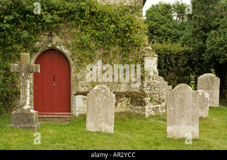 Alten Friedhof an St. Peters Kirche, Parham, West Sussex Stockfoto