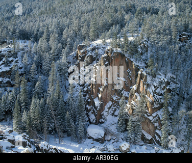 Klippe in Shell Canyon, Bighorn National Forest, Wyoming USA Stockfoto