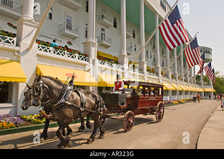 Das Grand Hotel auf Mackinac Island in Michigan Stockfoto